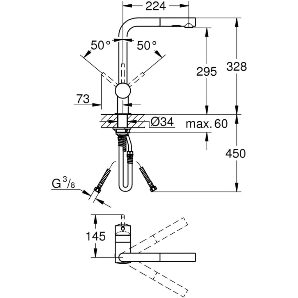 Grohe faznova kitchen mixer