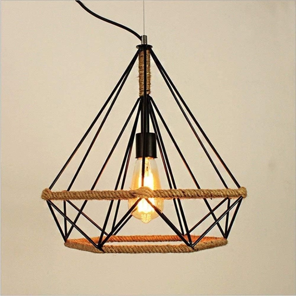 Creative Design Hanging Lamp FazNova Hemp Rope Chandelier| Rustic & Eco-Friendly Lighting for Unique Interiors