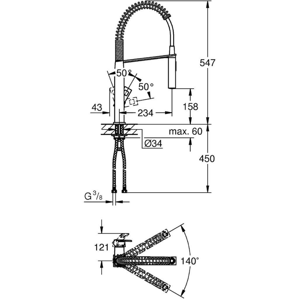 Grohe faznova kitchen mixer