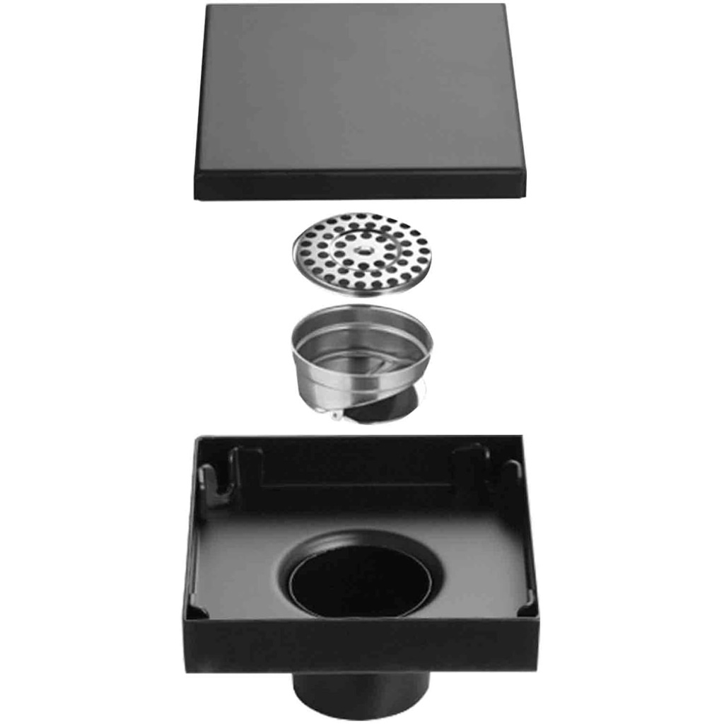 Anmas Home 6 Inch Square Shower Floor Drain