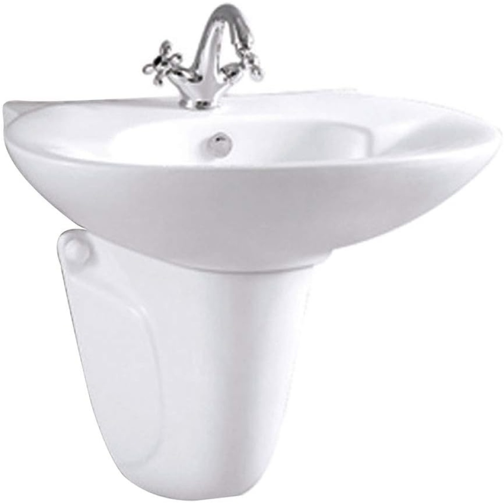 Hung Wash Basin White Modern Wash Basin | Stylish & Durable Design for Bathrooms