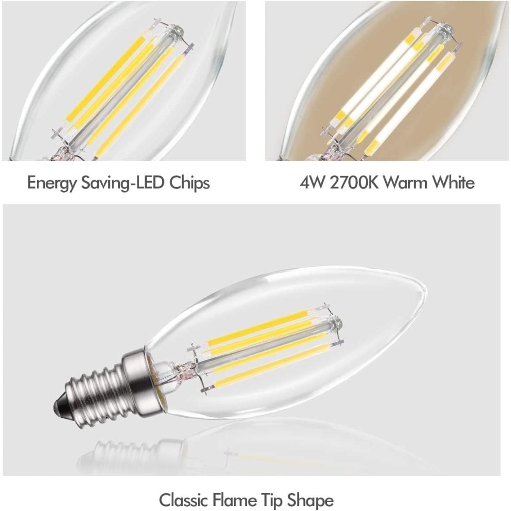 4 Bright LED Bulbs | LED Wall Light | Modern & Energy-Efficient Lighting for Indoor & Outdoor Spaces