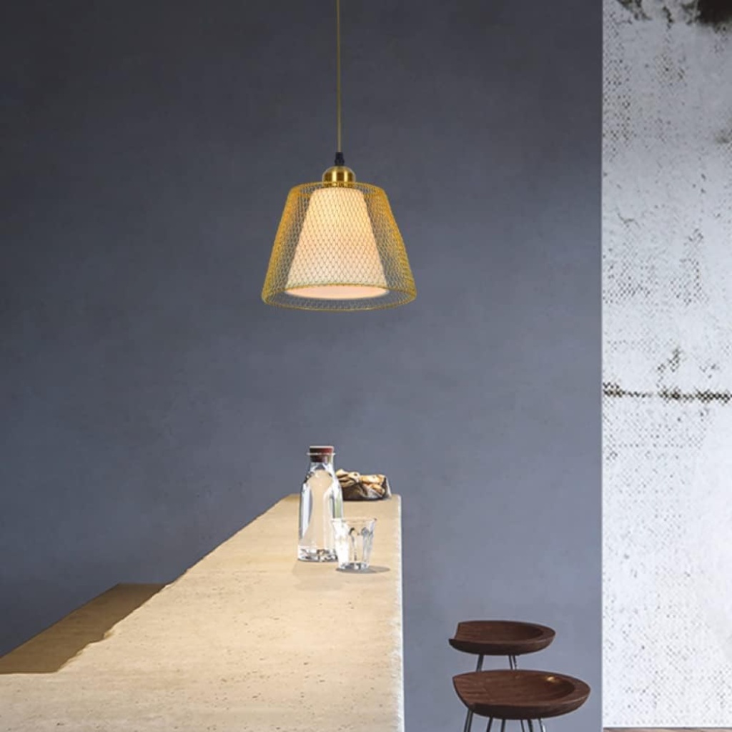 Mesh Covered Pendant Light