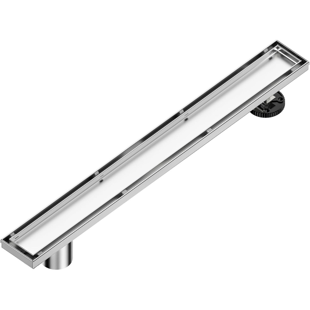 Neodrain 36-Inch Offset Linear Shower Drain | Brushed 304 Stainless Steel Shower Floor Drain