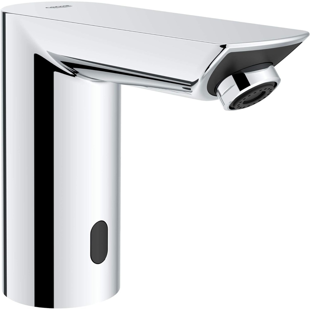 GROHE 36468000 Bau Cosmopolitan E Touchless Electronic Faucet Less Mixing | Battery-Powered, DC | Starlight