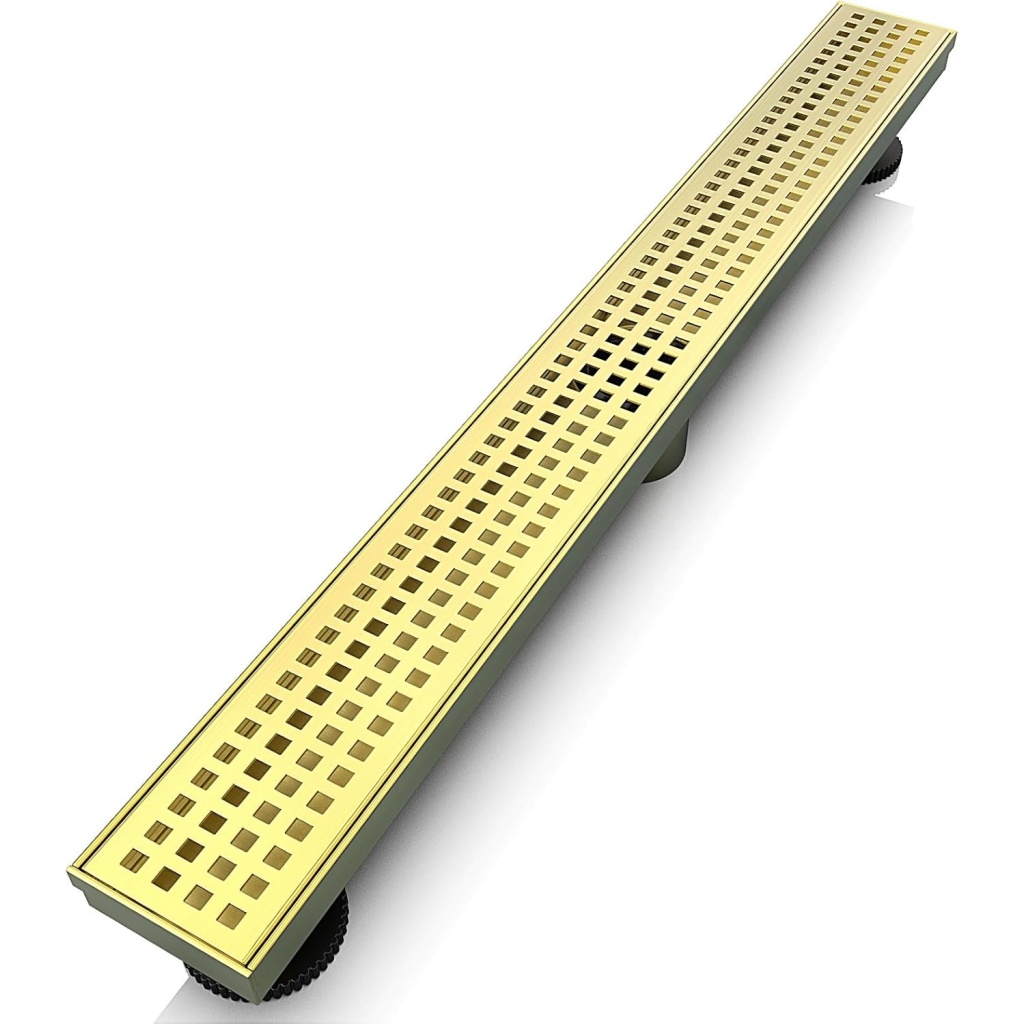 WEBANG 24-Inch Shower Linear Gold Drain