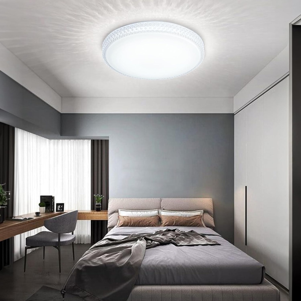 V.MAX MODI 40cm Flush Mount LED Ceiling Light | LED Wall Light | Modern & Energy-Efficient Lighting for Indoor & Outdoor Spaces