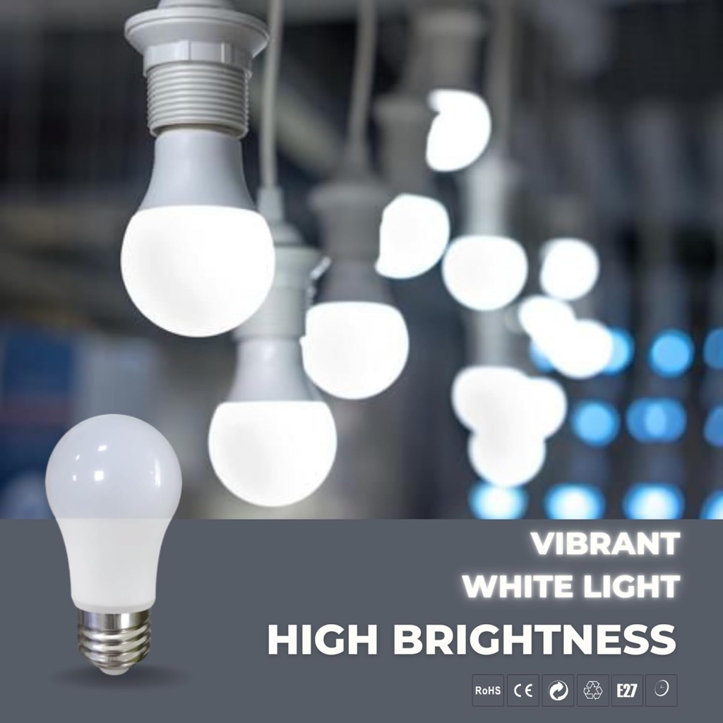 4 Bright LED Bulbs | LED Wall Light | Modern & Energy-Efficient Lighting for Indoor & Outdoor Spaces